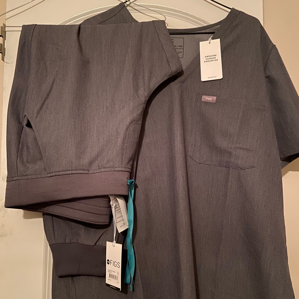 Womens Grey Figs Scrubs